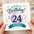 24th Birthday Card, Happy Birthday 24 Today Celebration Card