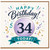 34th Birthday Card, Happy Birthday Today Card