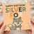 Happy Birthday Silver Fox Card - Funny Cartoon Fox Birthday Card for Him, Men, Husband or Boyfriend