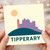 Tipperary Ireland Landmark Greeting Card - Minimalist Castle and Hill Illustration, Blank Inside, Travel Souvenir Card for Birthdays, Thank You or Just Because