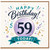 59th Birthday Card, Happy Birthday 59 Today Celebration Card