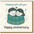 Anniversary Card - Keeping Warm With You - Cute Cosy Couple Illustration - Romantic Card for Husband, Wife, Boyfriend or Girlfriend