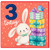 3rd Birthday Card, Cute Bunny and Gifts Card