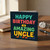 Happy Birthday Card for Uncle - Colourful 'Happy Birthday to Amazing Uncle' Bold Typography Design
