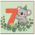 7th Birthday Card, Cute Koala Party Hat Card