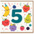 5th Birthday Card, Cute Fruit Party Number 5 Card