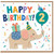 2nd Birthday Card, Cute Elephant and Balloon Birthday Card
