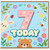 7th Birthday Card, Cute Animal Today Card