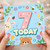 7th Birthday Card, Cute Animal Today Card
