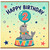 2nd Birthday Card, Cute Seal Circus Balloon Birthday Card