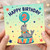 2nd Birthday Card, Cute Seal Circus Balloon Birthday Card