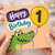 1st Birthday Card, Cute Dinosaur Happy Birthday Card