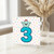 3rd Birthday Card, Cute Number 3 Confetti Card