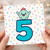 5th Birthday Card, Cute Number 5 Confetti Design