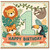 1st Birthday Card, Jungle Animals Happy Birthday Card