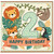 2nd Birthday Card, Jungle Animals Happy Birthday Card