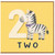 2nd Birthday Card, Cute Zebra Design