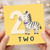 2nd Birthday Card, Cute Zebra Design