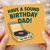 Funny Dad Birthday Card - Have a Sound Birthday Dad - Music Pun Record Player Design - For Father, From Son or Daughter