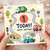 1st Birthday Card, 1 Today Happy Birthday Card with Cute Cars and Trucks