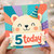 5th Birthday Card, Cute Bear 5 Today Card