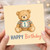 1st Birthday Card, Cute Teddy Bear Happy Birthday Card