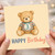 3rd Birthday Card, Cute Teddy Bear Happy Birthday Card
