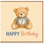 7th Birthday Card, Cute Teddy Bear Happy Birthday Card