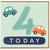 4th Birthday Card, Cars Today Design