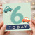 6th Birthday Card, Cute Car Design