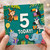 5th Birthday Card, Jungle Animals 5 Today Card