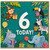 6th Birthday Card, Jungle Animals Party Card, Today!