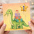 1st Birthday Card, Cute Dinosaur Birthday Card
