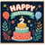 2nd Birthday Card, Happy Birthday Cake and Balloons Card