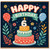 6th Birthday Card, Happy Birthday Cake and Balloon Design