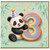 3rd Birthday Card, Cute Panda Rainbow Number 3 Card