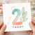 2nd Birthday Card, Today Crown and Leaves Design