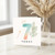 7th Birthday Card, Seven Today Card with Crown and Leaves