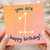 1st Birthday Card, You Are Happy Birthday Constellation Design