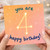 4th Birthday Card, You Are Happy Birthday Star Constellation Design
