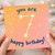 7th Birthday Card, You Are 7 Happy Birthday Card