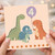 4th Birthday Card, Cute Dinosaur Birthday Card