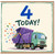 4th Birthday Card, Today Dump Truck Birthday Card