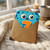 7th Birthday Card, Cute Blue Cartoon Number 7 Card
