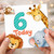 6th Birthday Card, Cute Jungle Animals Today Card