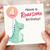 4th Birthday Card, Roarsome Dinosaur Balloon Birthday Card