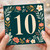 10th Birthday Card, Floral Number 10 Birthday Card