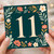 11th Birthday Card, Floral Number 11