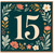 15th Birthday Card, Floral Number 15 Birthday Card