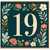 19th Birthday Card, Floral Design